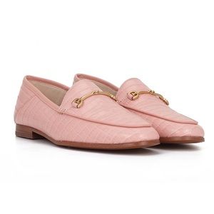 Sam Edelman Loraine Bit Loafer Pink Croc Sz 8